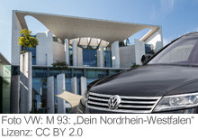 Fotomontage VW vor Kanzleramt
