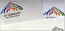 Briefpapier mit G7-Logo