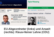 Klaus-Heiner Lehne - Abgeordneter und Anwalt