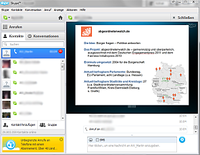 Skypefenster bei Videokonferenz