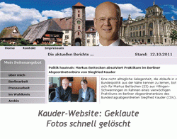 Screenshot Kauder-Website