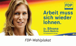 FDP-Wahlplakat Koch-Mehrin