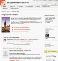 Screenshot abgeordnetenwatch Hamburg