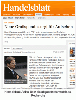 Screenshot Handelsblatt