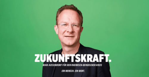 Zukunftskraft, Plakat zur Bundestagswahl 2025, Foto Heidi Prange