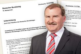 CSU-Abgeordneter Straubinger, Rüge