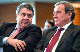 Sigmar Gabriel und Gerhard Schröder